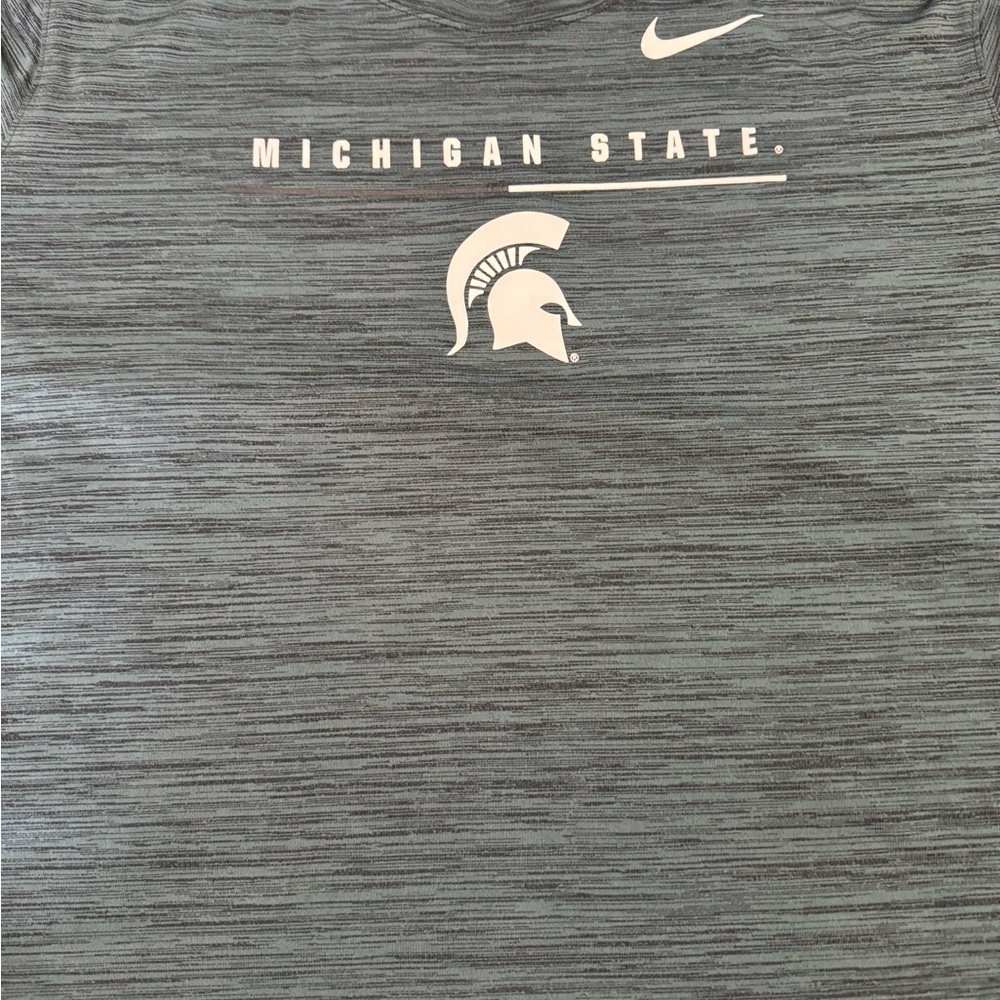 Nike Heather Green Michigan State Long Sleeve Tee